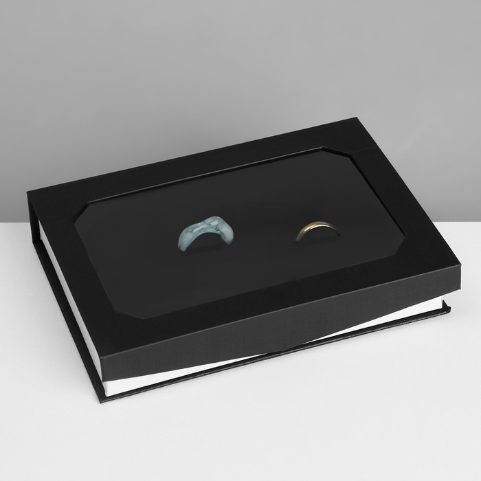 Подставка для украшений &laquo;Шкатулка&raquo; 36 мест, 16&times;11,5&times;3 см, цвет чёрный