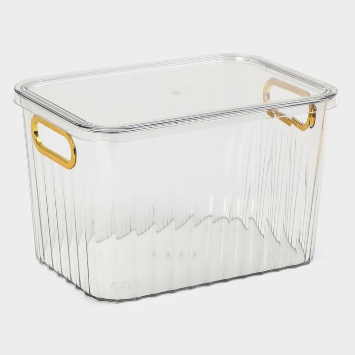 Контейнер для хранения с крышкой &laquo;Грани&raquo;, 25,5&times;18&times;16 см, цвет МИКС