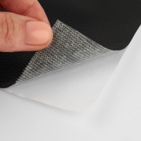 Искусственная кожа, с клеевой основой, 20 &times; 30 см, 0,5 мм, 3 шт, цвет чёрный