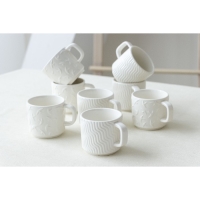 Кружка керамическая «Геометрия» белая, 260 мл, цвет белый Кружка керамическая «Геометрия» белая, 260 мл, цвет белый