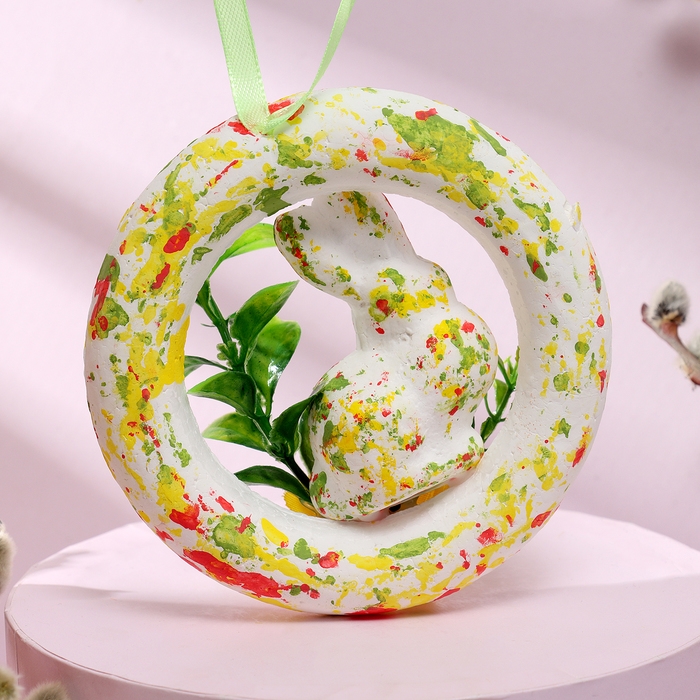 Декоративная пасхальная подвеска &laquo;Зайчик&raquo; 3 &times; 12 &times; 12 см