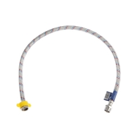 Подводка гибкая для воды ZEIN, 1/2", гайка-штуцер, 80 см, с ключом для монтажа Подводка гибкая для воды ZEIN, 1/2", гайка-штуцер, 80 см, с ключом для монтажа