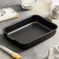 Противень &laquo;Хозяюшка&raquo;, 23&times;30 см, h=6 см, антипригарное покрытие, цвет бордовый