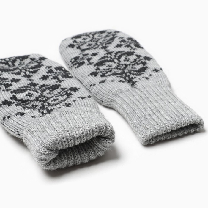 Варежки женские, цвет светло-серый, размер 18 Варежки женские, цвет светло-серый, размер 18