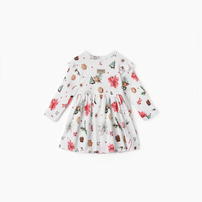 Боди-платье детское MINAKU "Winter", цвет белый, рост 68-74 см