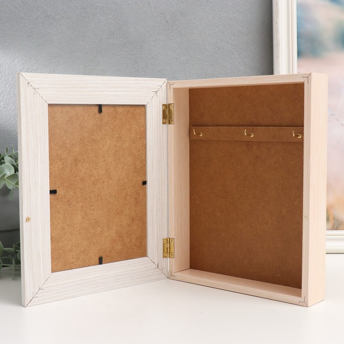 Ключница "Ромашки" 19х24 см молочный дуб МИКС