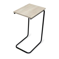 Столик приставной, 400х300х640, Дуб беленый/Черный муар