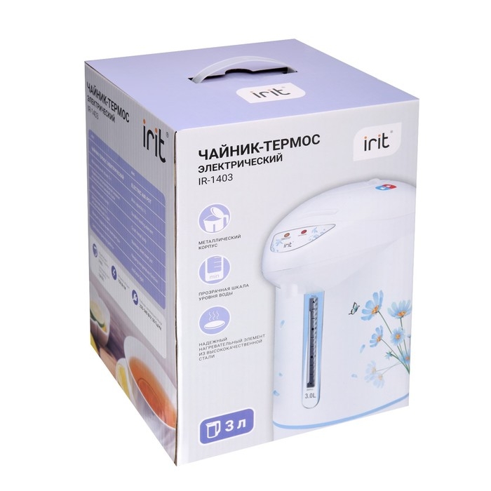 Термопот Irit IR-1403, 3 л, 750 Вт, рисунок Термопот Irit IR-1403, 3 л, 750 Вт, рисунок "ромашки"