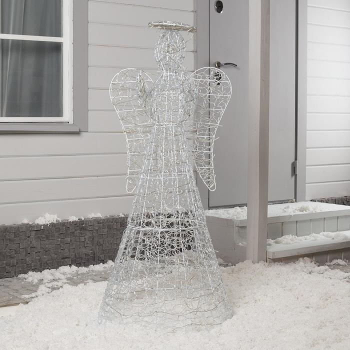 Светодиодная фигура &laquo;Ангел&raquo; 65 &times; 140 &times; 65 см, металл, 31 В, мерцание, свечение тёплое белое