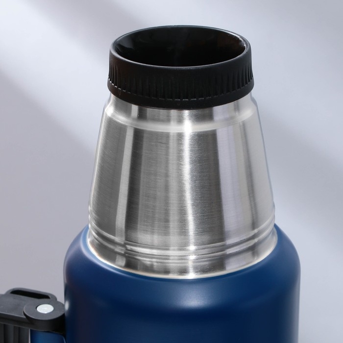 Термос &laquo;Рыбы много не бывает&raquo;, 1.2 л, синий, сохраняет тепло 16-18 ч