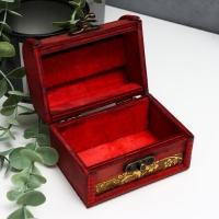 Шкатулка дерево сундучок с ручкой "Незабудки" 7,3х9,5х7,5 см Шкатулка дерево сундучок с ручкой "Незабудки" 7,3х9,5х7,5 см