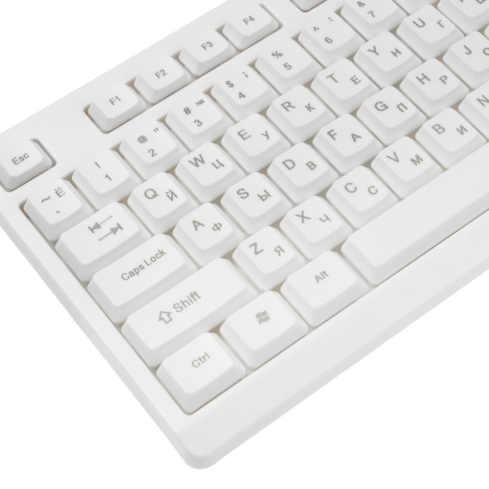 Клавиатура Gembird KB-8355U, проводная, мембранная, 104 клавиши, USB, белая Клавиатура Gembird KB-8355U, проводная, мембранная, 104 клавиши, USB, белая