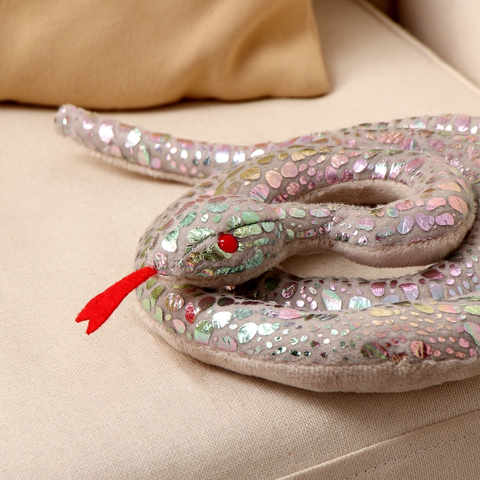 Мягкая игрушка &laquo;Змея&raquo;, 80 см, цвет серебро