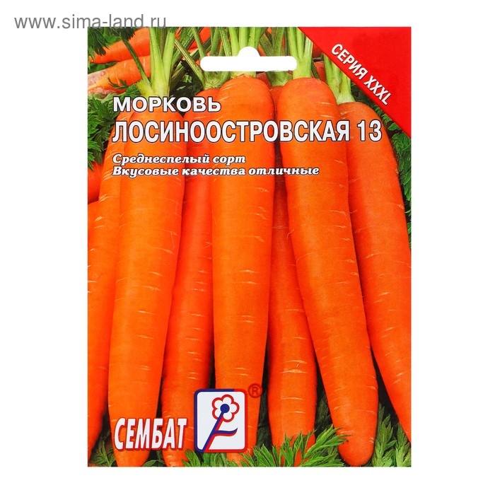 Семена ХХХL Морковь Семена ХХХL Морковь "Лосиноостровская 13", 10 г