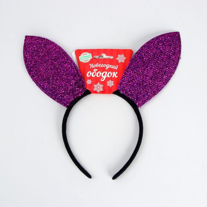 Карнавальный ободок &laquo;Заяц&raquo;, цвета МИКС