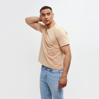 Футболка мужская MINAKU: Basic line MAN цвет бежевый, размер 56