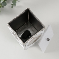 Фоторамка пластик на 4 фото "Листья серебра" музыкальная мех. 8,6х12 см 10х10х18,5 см