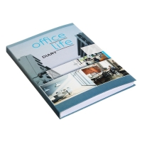 Ежедневник недатированный на сшивке А5 136 листов, интегральная обложка, матовая ламинация, выборочный лак "Коллаж интер"