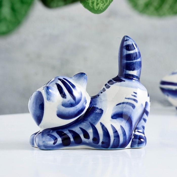 Сувенир "Кот Чеширский", гжель