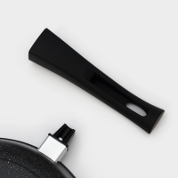 Сковорода Доляна &laquo;Элит&raquo;, d=26 см, съёмная ручка, стеклянная крышка, антипригарное покрытие