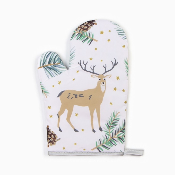 Новый год.Варежка Доляна Олени 26*16 см, 100% п/э Новый год.Варежка Доляна Олени 26*16 см, 100% п/э