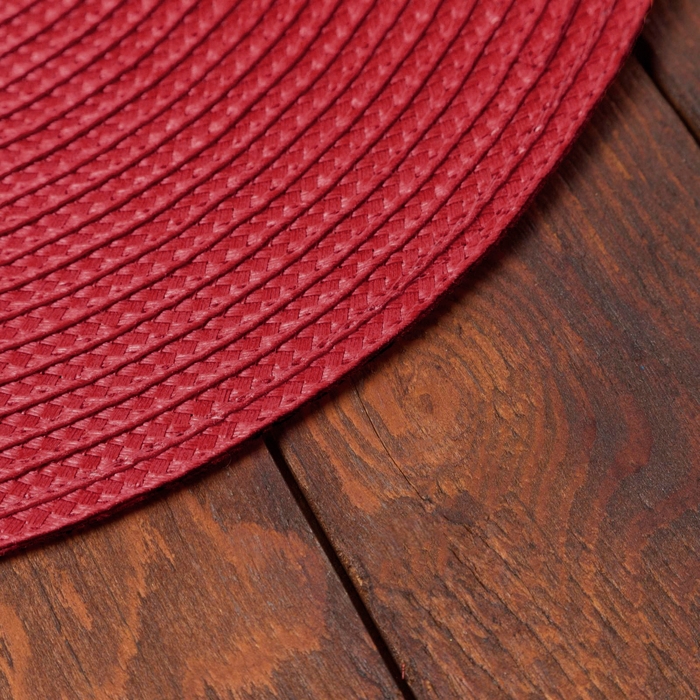 Салфетка сервировочная Доляна Салфетка сервировочная Доляна "Классика", цв.красный, d 38 см