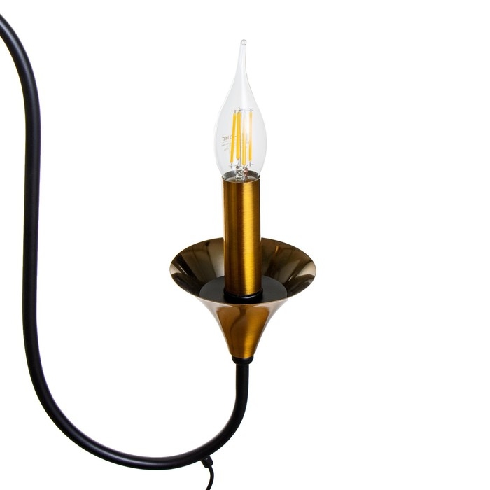 Люстра "Элимин" 5хЕ14 40Вт черно-золотой 56х75х56 см BayerLux