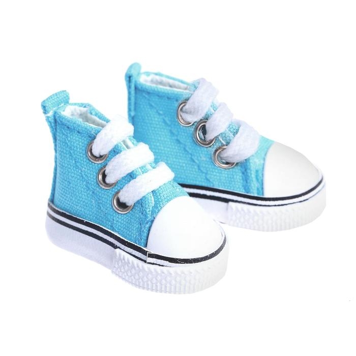 Кеды для кукол, длина подошвы 5 см, цвет бирюзовый Кеды для кукол, длина подошвы 5 см, цвет бирюзовый