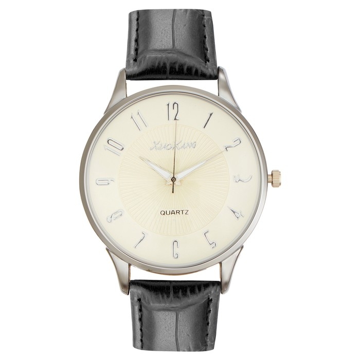 Часы наручные мужские, d-4.4 см, ремешок l-25 см, серебро Часы наручные мужские, d-4.4 см, ремешок l-25 см, серебро