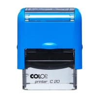 Штамп автоматический "Медосмотр пройден &laquo;_&raquo; 20__г. Подпись __", 14 х 38 мм, синий