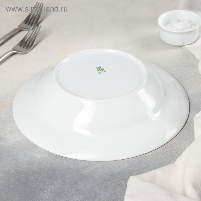 Тарелка фарфоровая глубокая «Букет цветов», 500 мл, d=24 см, цвет белый Тарелка фарфоровая глубокая «Букет цветов», 500 мл, d=24 см, цвет белый