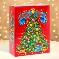 Новый год. Подарочная коробка, Новогодняя "Восточная змея" с пластиковой ручкой 23,5*9,5*30 см. Новый год. Подарочная коробка, Новогодняя "Восточная змея" с пластиковой ручкой 23,5*9,5*30 см.