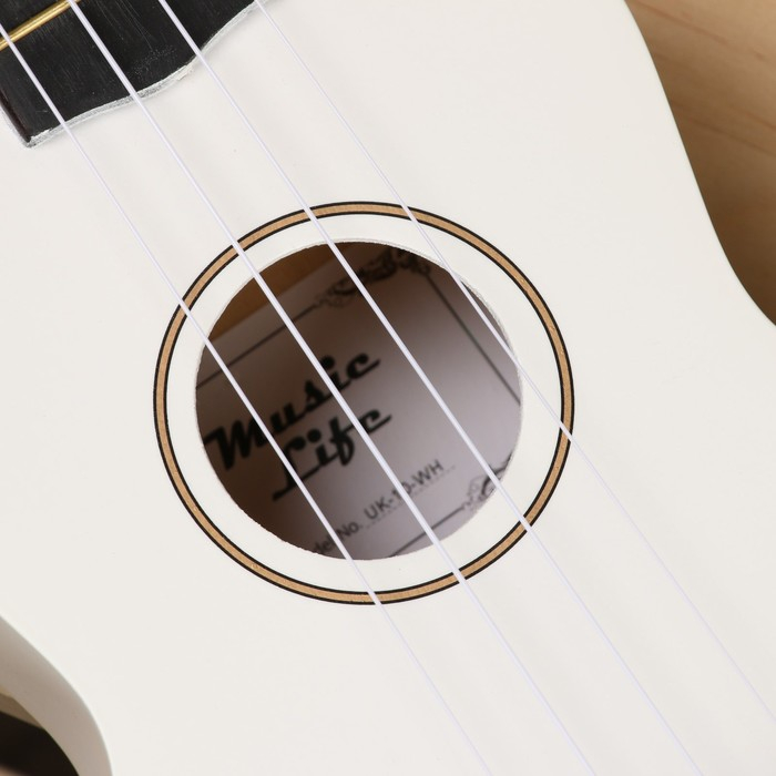 Укулеле сопрано Music Life UK-10, цвет белый, 54см Укулеле сопрано Music Life UK-10, цвет белый, 54см