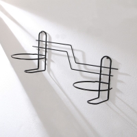 Подвес для кашпо, настенный, на 2 горшка, d=16 см, чёрный, &laquo;Волна - 2&raquo;