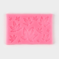 Молд Доляна &laquo;Листья&raquo;, силикон, 9,5&times;6,3 см, цвет МИКС