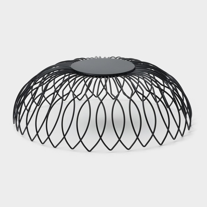 Фруктовница Доляна «Маргаритка», 27×27×9 см, цвет чёрный Фруктовница Доляна «Маргаритка», 27×27×9 см, цвет чёрный