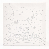 Картина по номерам &laquo;Зайчик в лесу&raquo;, 20 &times; 20, на холсте, с подрамником