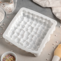 Форма для муссовых десертов и выпечки Доляна &laquo;Пузыри&raquo;, силикон, 18,5&times;4,5 см, цвет белый