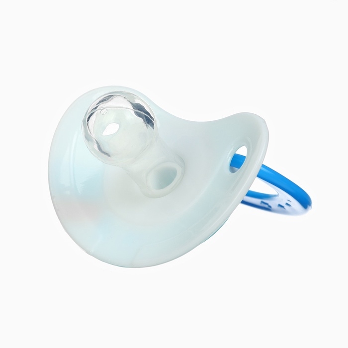 Набор: Соска - пустышка с держателем «Крокодил», классичекая, +6 мес, цвет синий Набор: Соска - пустышка с держателем «Крокодил», классичекая, +6 мес, цвет синий