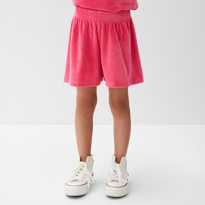 Костюм детский (футболка, шорты) KAFTAN Plushy р.32 (110-116), фуксия