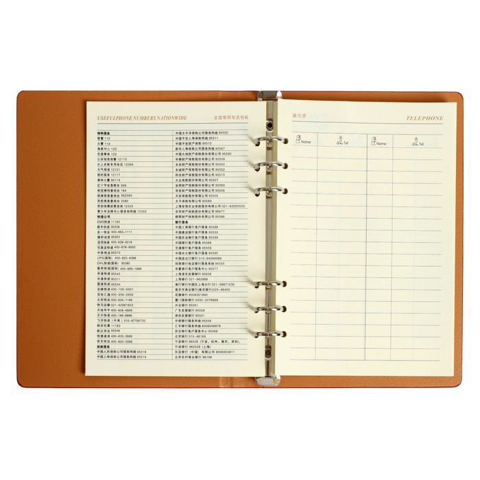 Органайзер на кольцах Органайзер на кольцах "Престиж" А5, 92 листа в линейку, обложка кожзам, МИКС