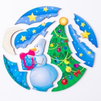 Пазл &laquo;Новогодний&raquo;, 19х19 см, 8 элементов