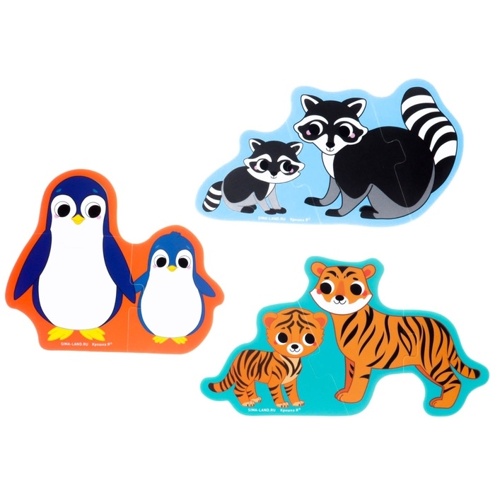 Мягкий пазл для малышей &laquo;Мамы и малыши&raquo;, 5 пазлов, Крошка Я