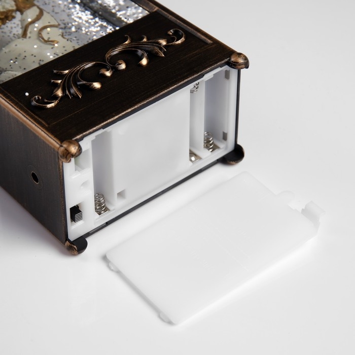 Светодиодная фигура &laquo;Фонарь с ангелом&raquo; 10.2 &times; 23 &times; 5.8 см, пластик, батарейки ААх3 (не в комплекте), USB, свечение тёплое белое