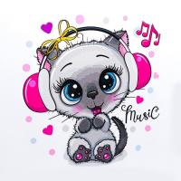 Кроватка &laquo;Котёнок в наушниках&raquo;