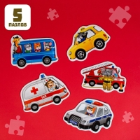 Макси пазлы &laquo;Полезные машины&raquo;, 5 пазлов, 10 деталей