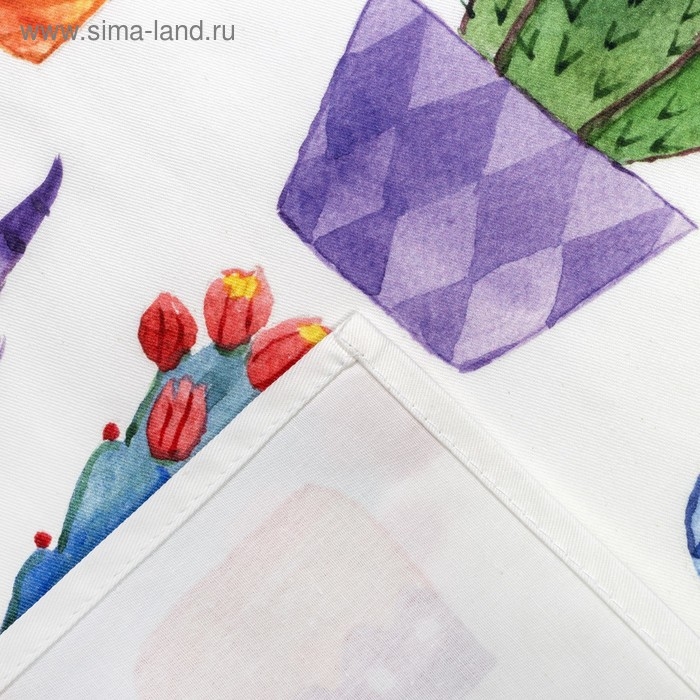 Полотенце "Этель" Кактусы 40х73 см, 100% хлопок, саржа 190 гр/м2