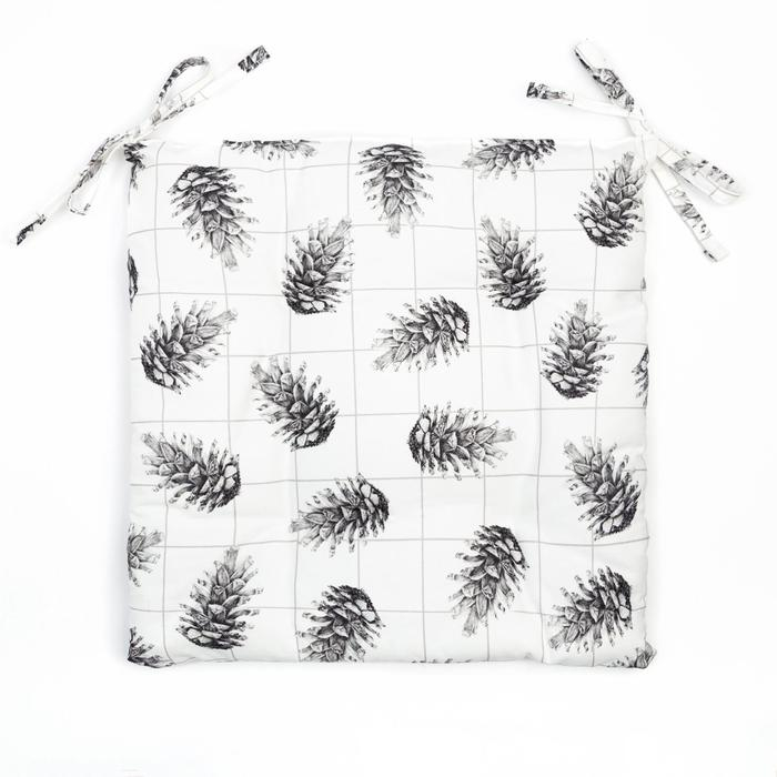 Сидушка на стул "Этель" Merry Christmas 42х42см, 100% хлопок, саржа 190 г/м2