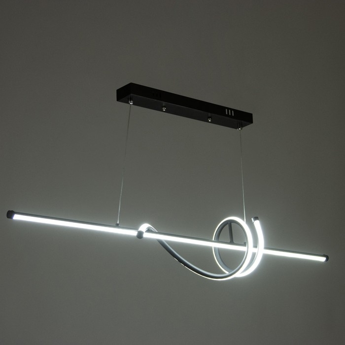 Светильник "Изгибы" LED 32Вт 6000К чёрный 100х18-110 см