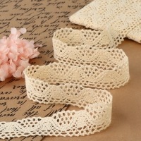 Кружево вязаное, 30 мм &times; 10 &plusmn; 1 м, цвет бежевый